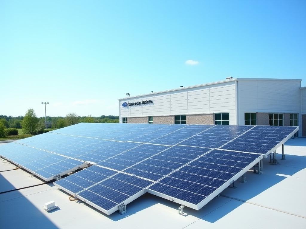 Solar panels on ActiveEdge facility roof